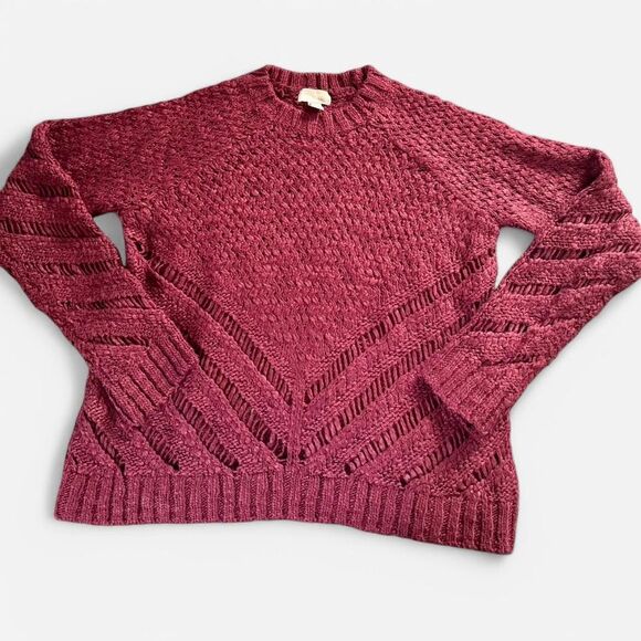 Forever 21 Burgundy Knit Crew Neck Sweater - Picture 3 of 8